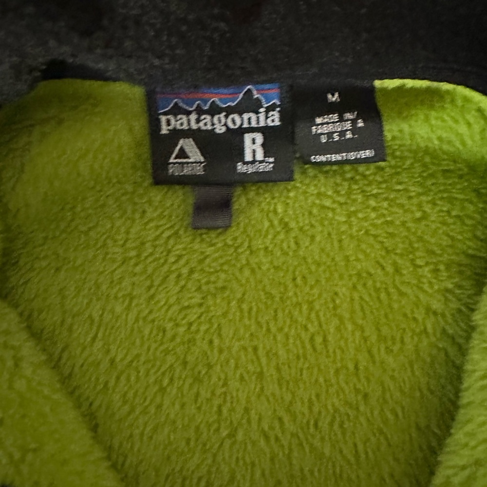 Patagonia Lime Green Fleece Vest - Picture 3 of 3
